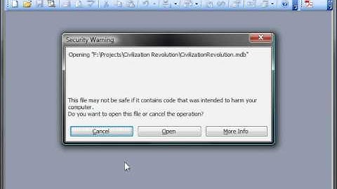 Microsoft Access - Remove Security Warning