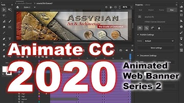 Adobe Animate CC 2020, Animated Web Banner Series 2 - Assyrian Art & Architecture