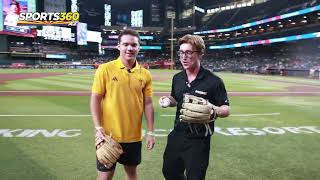 Landon Hairston throws out the 1st pitch at Chase Field on ASU Night
Read & watch more Arizona sports news online at www.sports360az.com
Twitter - @Sports360AZ
Facebook - /Sports360AZ Landon Hairston throws out the 1st pitch at Chase Field on ASU Night