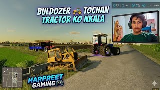 Bulldozer 🚜 Vs New Holland Tractor Tochan | FS22 Indian Mod | Steering Wheel Gameplay 🔥