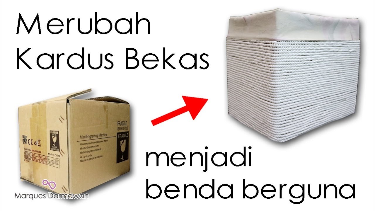 MEMBUAT TEMPAT PENYIMPANAN DARI KARDUS BEKAS RECYCLE 01 YouTube