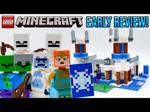 YouTube thumbnail: This is a really nICE set - The Ice Castle EARLY Summer 2022 Review! LEGO Minecraft Set 21186