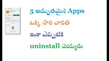 Top Unique Android apps 2018 |Dec | in telugu