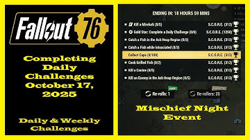 Completing Daily Challenges For October 17, 2025 - Fallout 76 Daily Challenges Guide