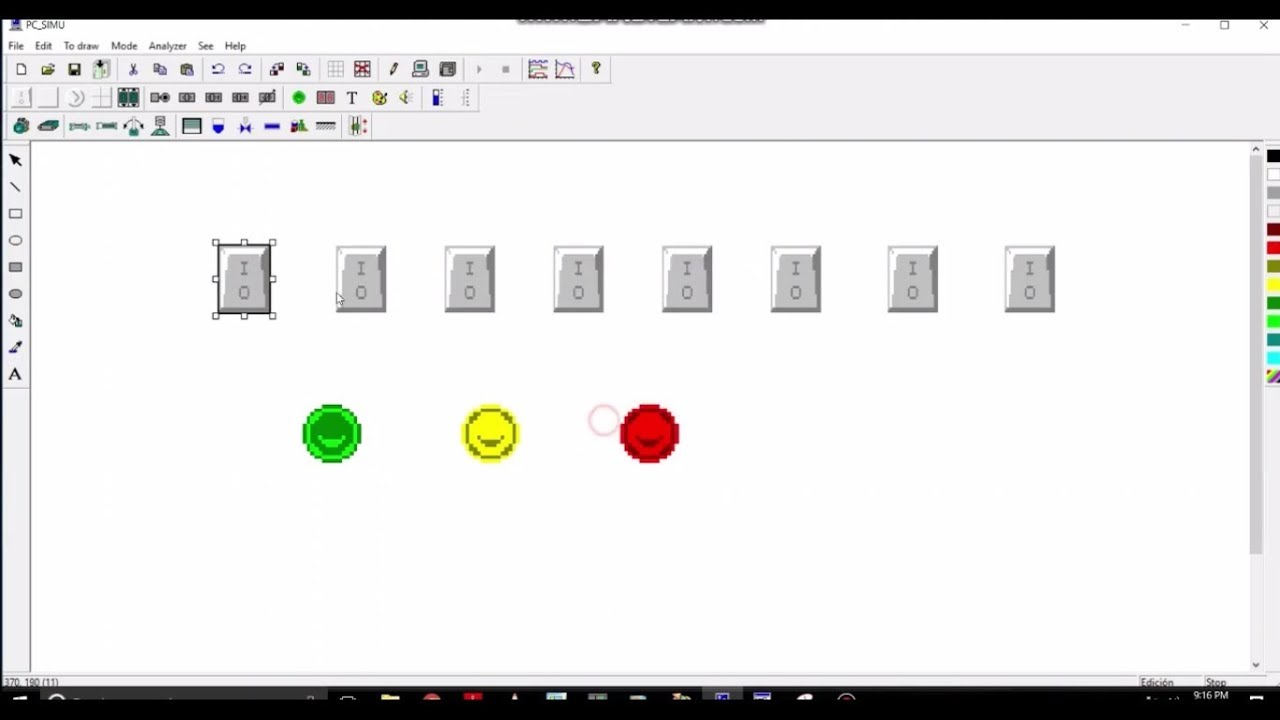 PLC S7 200 | PC Simu | Simulation - 8 Switches - YouTube