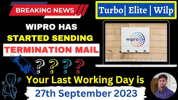 Wipro Termination Mail | Last working day - 27th Sept 2023 | Wipro onboarding update🔥✔️
