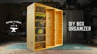 I made this simple box organizer - Easy Shop organization project