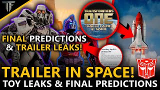 Transformers One Trailer Premieres Tomorrow In Space?! Toy Reveals &amp; Final Predictions! - TF One