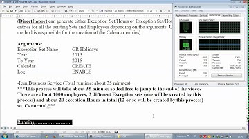 Siebel CRM - Project 11 (part 3) (show Exception Hours as Calendar entries, Activities)