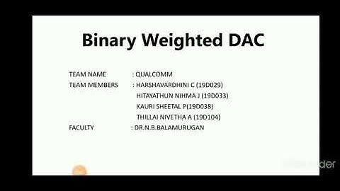 Binary weighted DAC