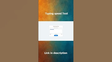 🔥 Typing Speed Test Using HTML, CSS & JS #shorts #coding #frontenddevelopment