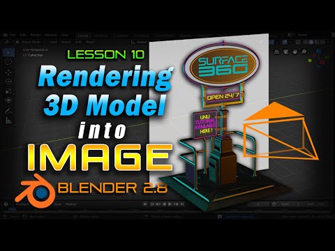 010 Rendering 3D Model into IMAGE    Blender 2 8
