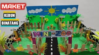 CARA MEMBUAT MAKET KEBUN BINATANG || MINIATUR KEBUN BINATANG DARI KARDUS BEKAS || SIMPLE DAN MUDAH