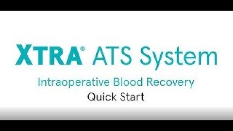 Xtra® Autotransfusion System: Quick start