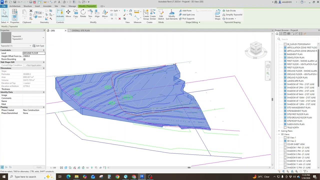 Toporaphy from Survey Imported CAD file