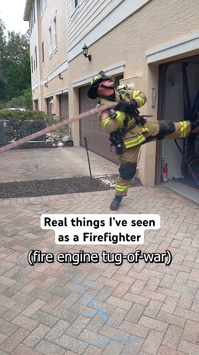 Real things I’ve seen as a Firefighter. Better be fast on your feet in this job #firefighter #hose