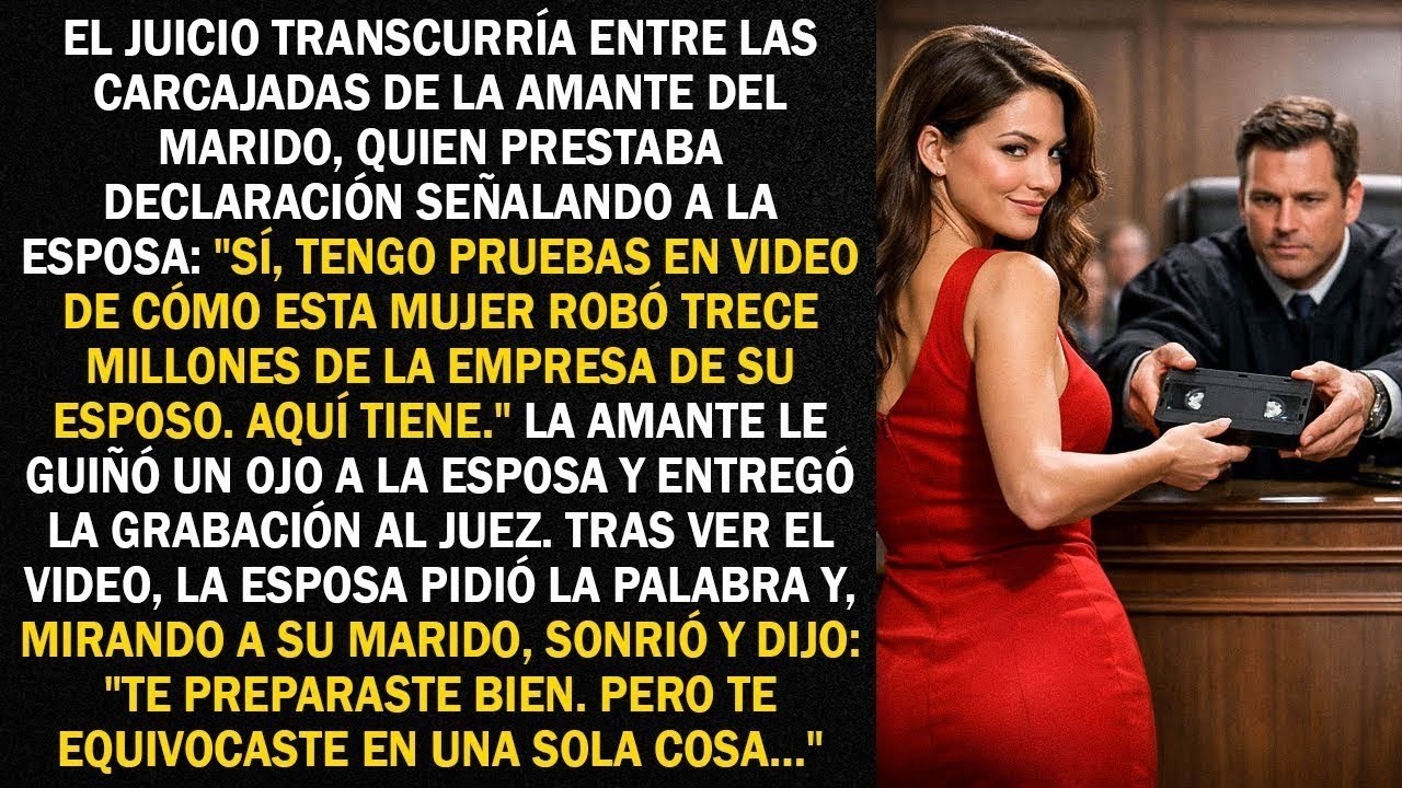 El juicio transcurría entre las carcajadas de la amante del marido, quien prestaba declaración...
