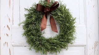 DIY Rosemary Wreath \/\/ Garden Answer