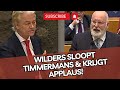 Geweldig wilders sloopt timmermans volledig  krijgt applaus hou op met je onzin