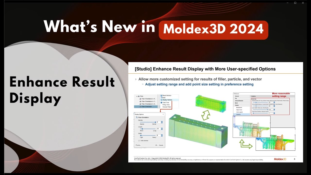 What's New in Moldex3D 2024 | Enhance Result Display