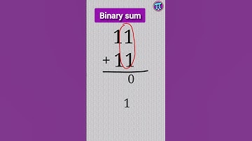 11+11 in Binary sum #shorts #education #video #binary