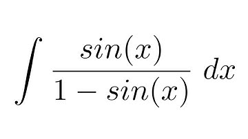 Integral of sin(x)/(1-sin(x)) (trigonometric identities + substitution)