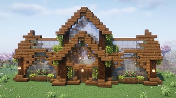 How to Build a Greenhouse with a Bee Farm Design | Minecraft Tutorial
