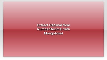 Extract Decimal from NumberDecimal with Mongo(ose)