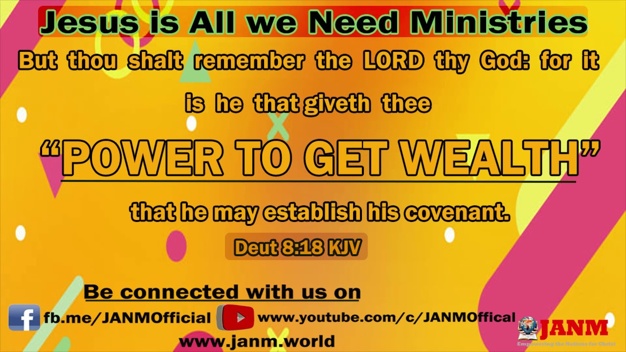Power To Get Wealth | Its Our GOD Who Gives Power | JanmOfficial | # ...