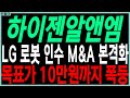 하이젠알앤엠, LG 로봇 인수로 목표가 10만 원 🚀