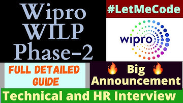 Wipro WILP Phase-2 Interview Preparation | Wipro HR+Technical Interview preparation for BCA and BSC