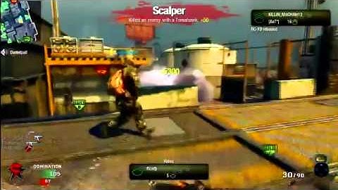 Black Ops EPIC!! Amazing Cross Map Tomahawk Kill