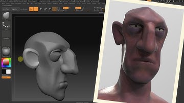 Zbrush Speed sculpt : Stylized cold dude + Keyshot render