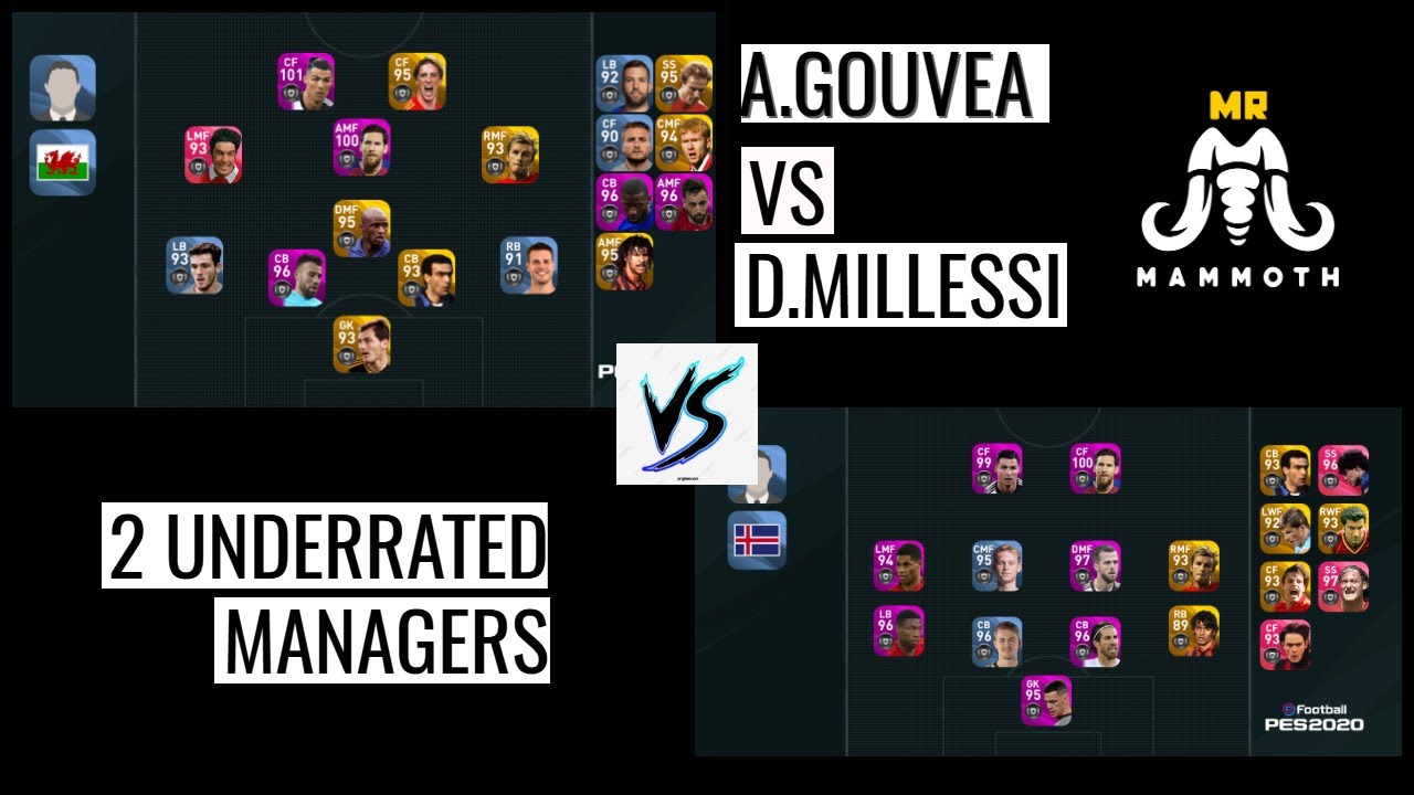 A.Gouvea VS D.Millesi | The 2 Underrated Mangers | Pes 2020 Mobile Gameplay | MrMammoth Gaming.