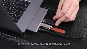 Bộ Hub chuyển đổi 5 trong 1 Baseus Harmonica Type C to USB 3 0 TF SD Card Reader Type C PD Adapter c
