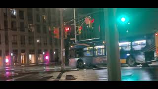 Bus Fanning Fresh Pond & East New York routes (B13 and B83) at Brooklyn, New York