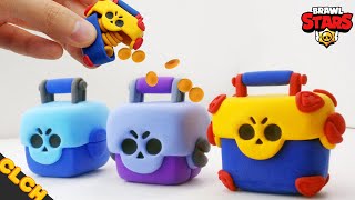 Making Brawl Stars BRAWL BOX - Clay Tutorial 📦(Clay art)