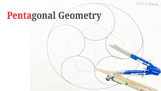 Drawing 5-Fold Symmetry with Compass | Geometric Art,  컴퍼스로 완벽한 오각 태극 무늬 그리기 | 기하학 작도