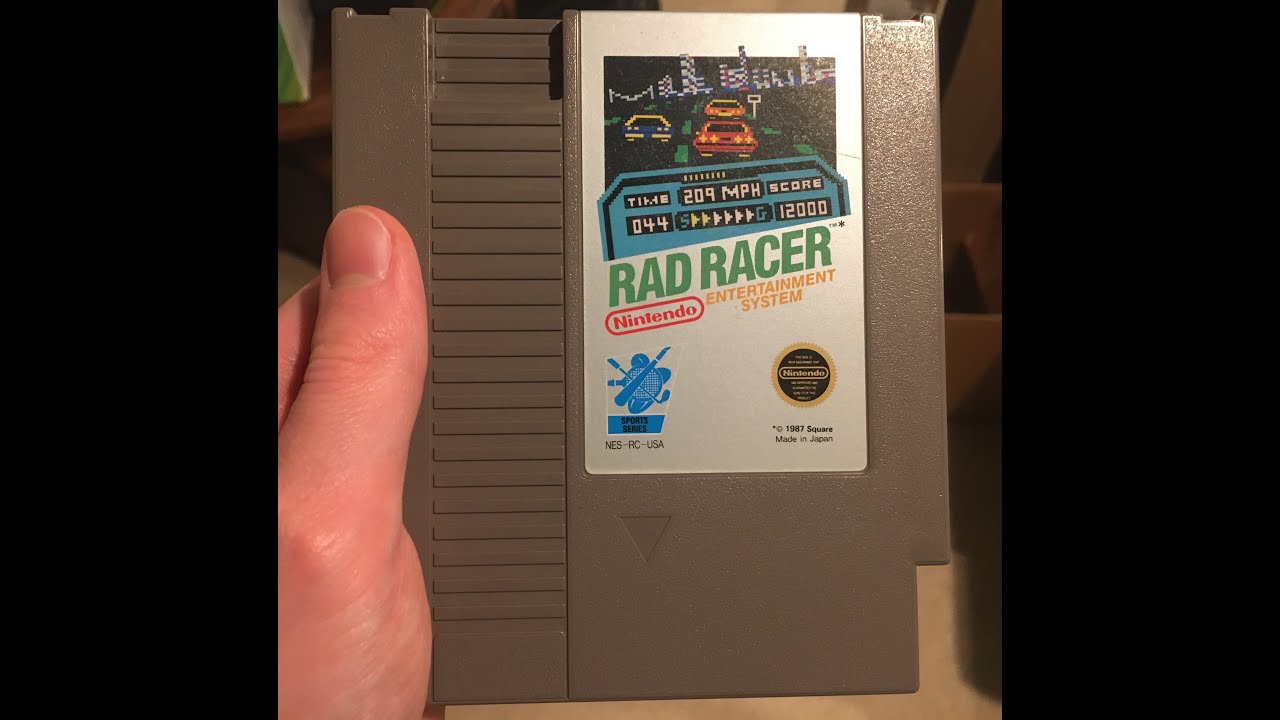 Rad Racer Sur NES - Version PAL, Cartouche Seule, état Correct
