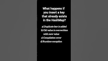 duplicate key in HashMap java #java #hashmap #interview #shorts