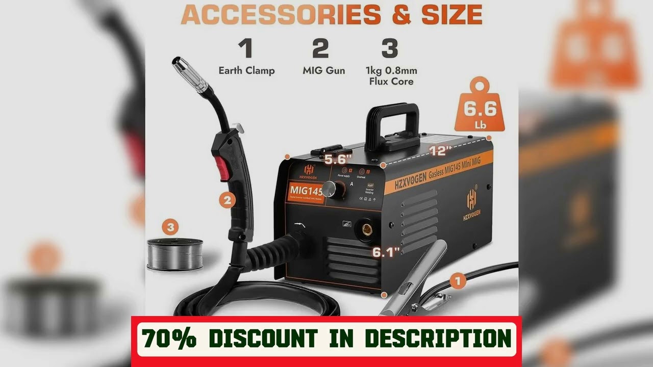 A must-have product! HZXVOGEN Non-Gas Semi-automatic Welding Machine 120A MIG Welder For Gasless I