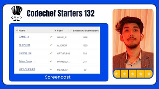 Codechef Starters 132 | Contest Screencast | Armaan Dutt