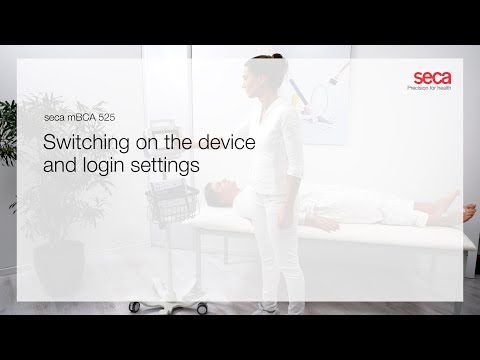 mBCA 525 | Switching on the device and login settings