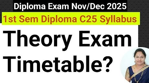 Diploma Exam timetable|Hall Ticket|Diploma Practical Exam|How to Pass diploma engineering