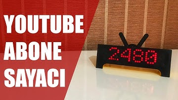 Youtube Abone Sayacı! - ESP8266 - DOT MATRİX
