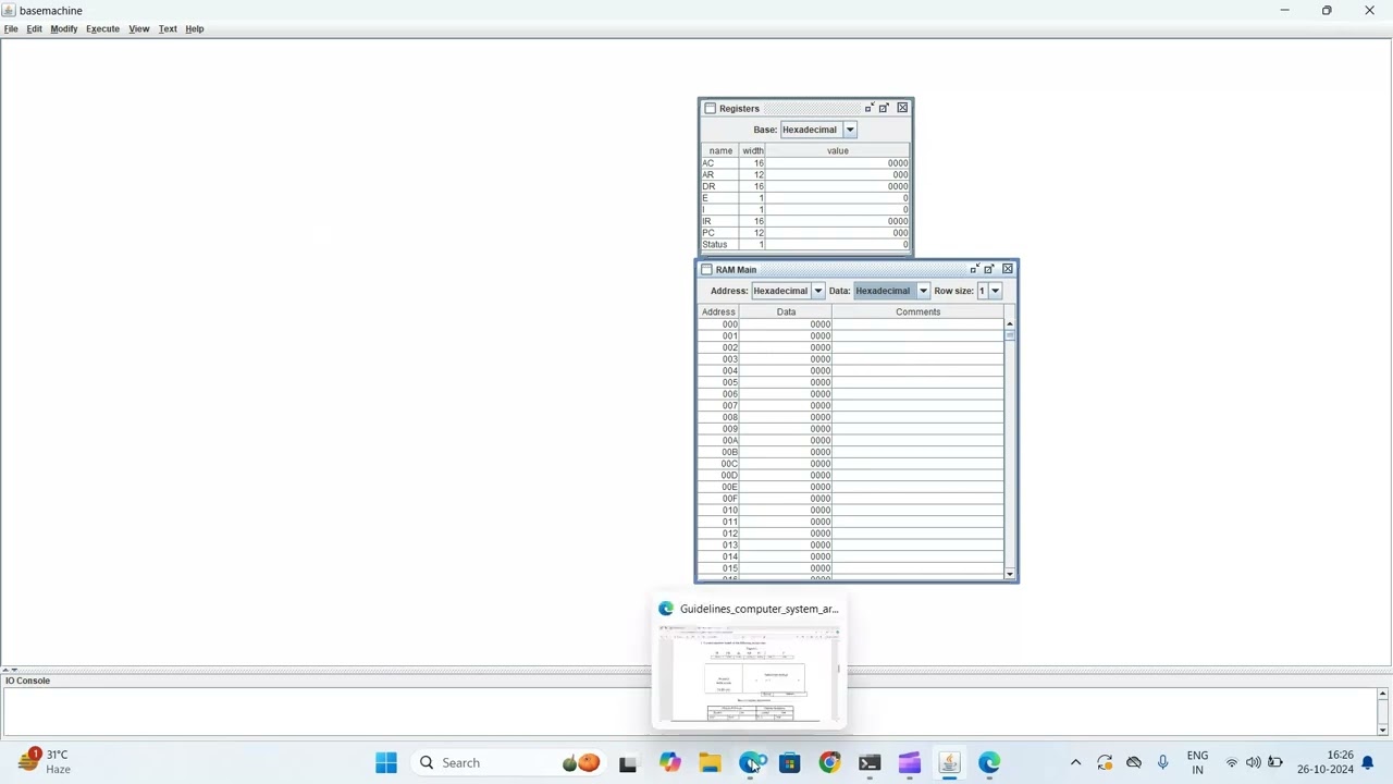 How to create a base machine in CPUSim. CSA practicals. Computer system Architecture.