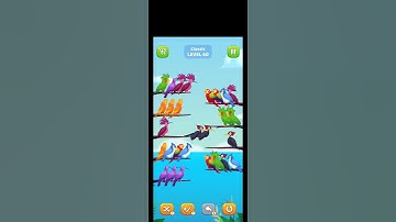 BIRD SORT PUZZLE, LEVEL - 60 #shorts #lovely #games
