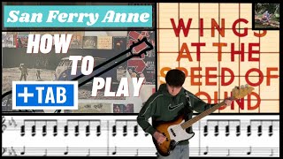 Paul McCartney and Wings- San Ferry Anne  (Bass cover with play along Tab)