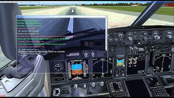 FSX PMDG 737-800 NGX ILS approach to Manchester P5