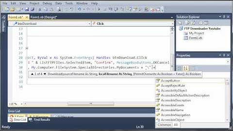 Visual Basic Tutorial - 181 - FTP Downloader Part 4   Downloading Files